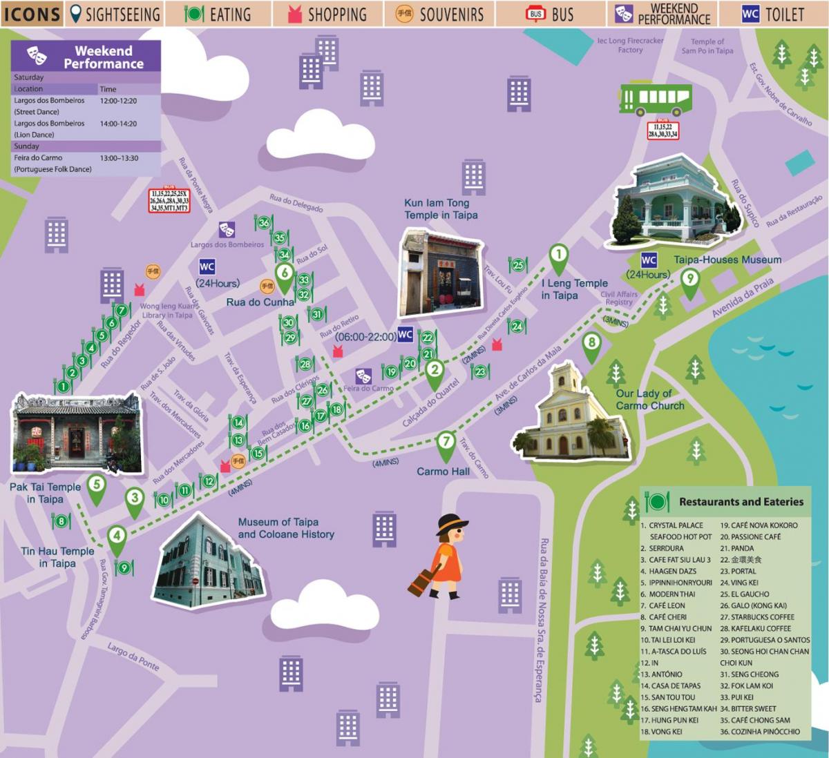 Macau gratis navèt otobis wout kat jeyografik
