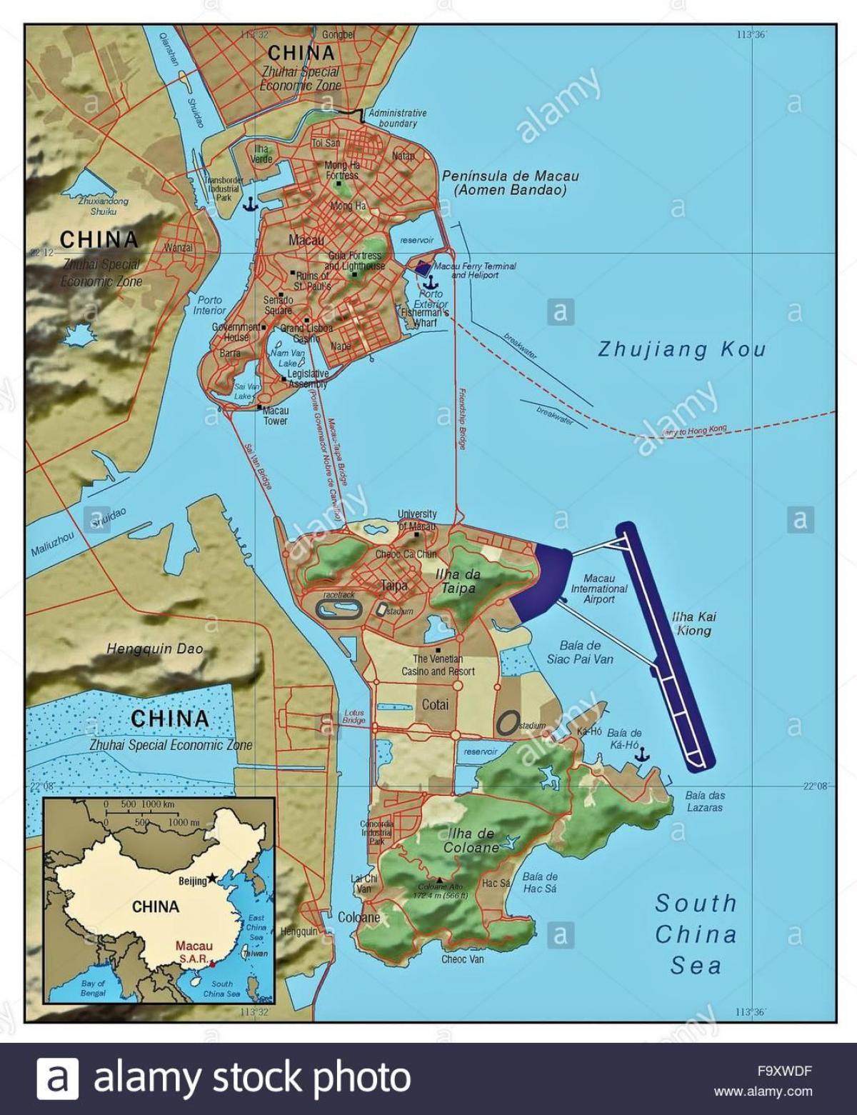 Macau peyi nan mond lan kat jeyografik