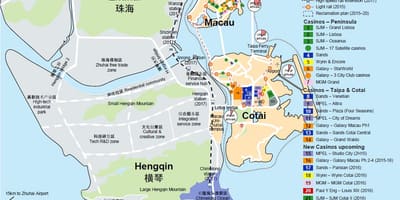 Kat jeyografik la nan wouj mache Macau